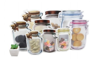 Stand Up Bottle Shape Zipper Bag